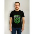 Playera De Hombre Con Estampado De Películas American Level® Negro Slytherin G Lisa