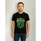 Playera De Hombre Con Estampado De Películas American Level® Negro Slytherin G Lisa