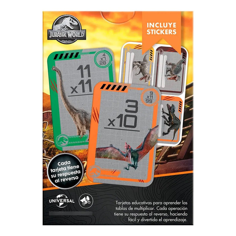 Flashcards Multiplica Jurassic World 40pz Marca Novelty®