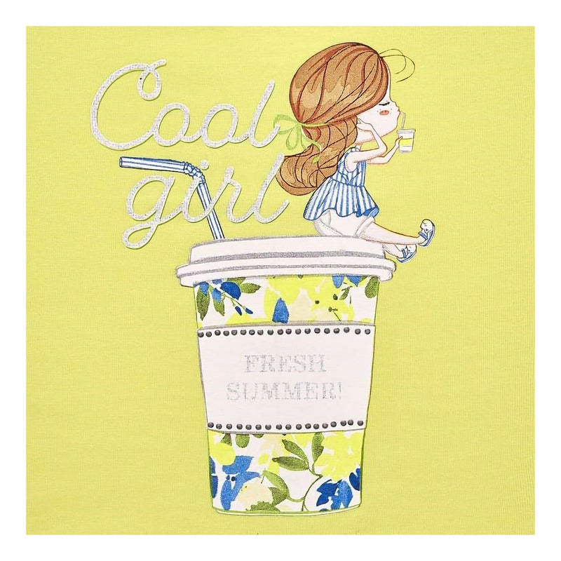 Blusa Para Niña Manga Corta Con Estampado Marca Mayoral®