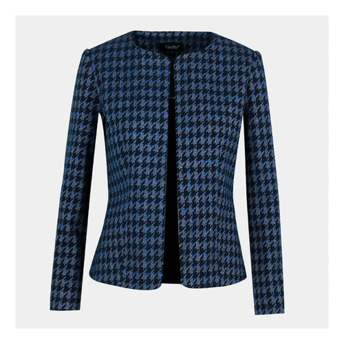 Blazer Casual Corto Houndstooth Para Dama Marca Vanity®
