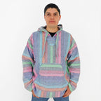 Suéter Poncho Canguro Artesanal Hoodie Acrilico Colores
