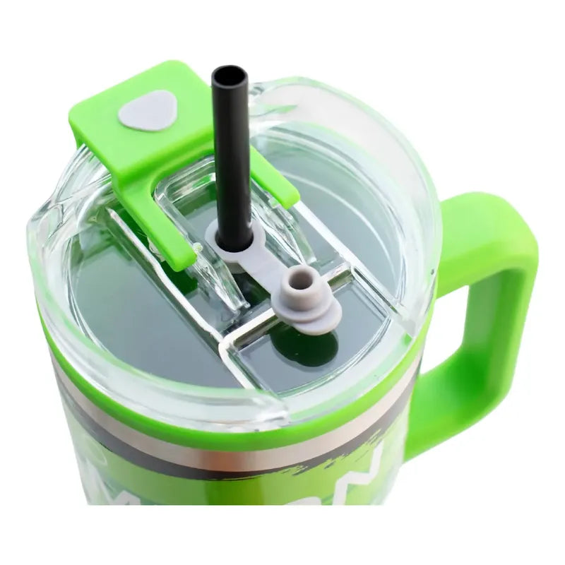 Termo Doble Pared Futbol 1.2l Con Rosca Y Asa Top Choice® Verde