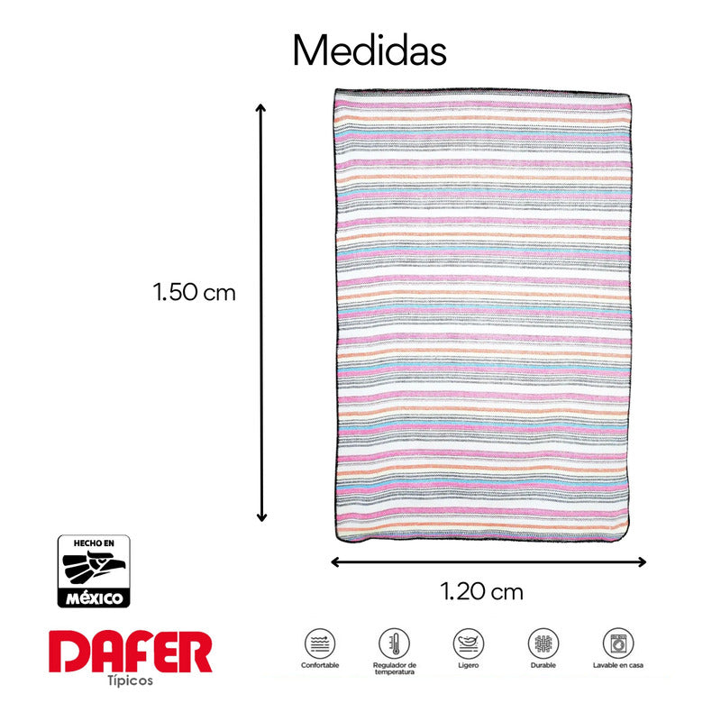 Frazada De Acrilico Afelpada Multiusos 1.20m X 1.50m Mod. Ac