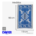 Jorongo Gaban Artesanal Mexicano Colores Azul Caballos Xg