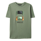 Playera Casual De Algodón Juvenil M.6040 Nakutavake Mayoral® Olivo Gear Up 16 Estampa Localizada