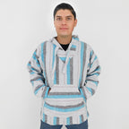 Suéter Poncho Canguro Artesanal Hoodie Acrilico Colores