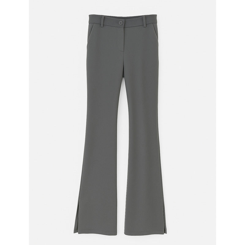 Conjunto Casual Chaleco + Pantalón Mod. Ip9098 Marca Iris® Gris Oscuro Lisa G