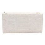 Cartera Mediana Crossbody Para Dama Mod. Ji 532 Jaime Ibiza® Blanco Croco Croco