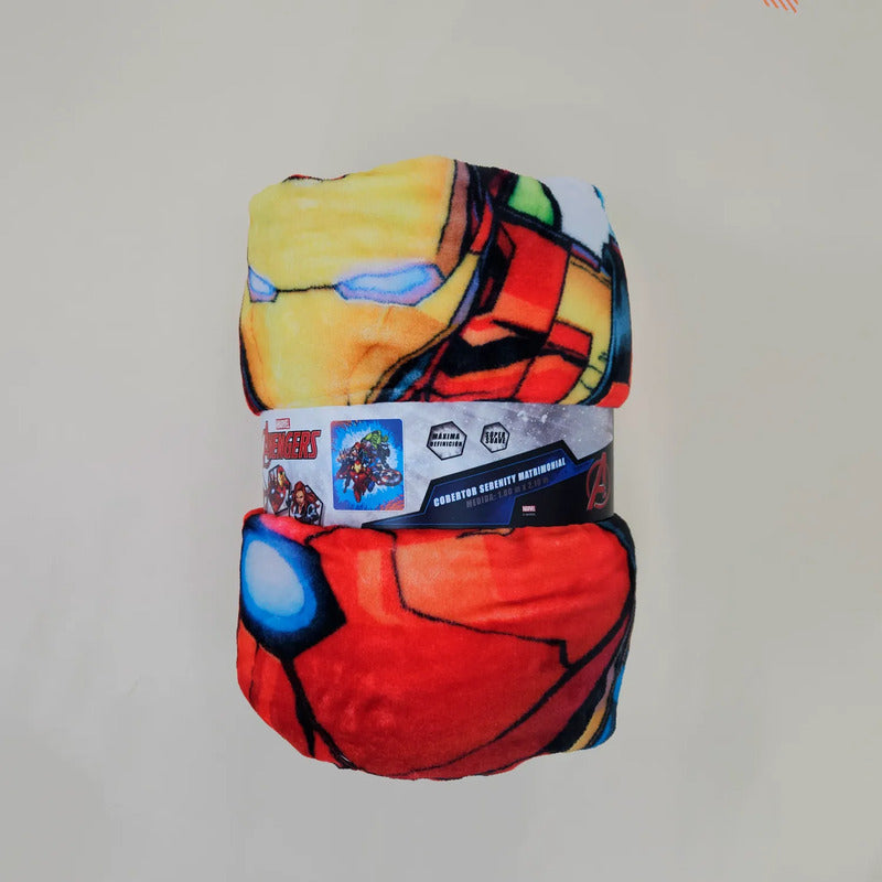Cobertor Ligero Super Suave Matrimonial Diseños Providencia® Avengers 850 G Multicolor