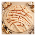 Frazada Divertida Circular Suave Marca Providencia® Beige Concha Vainilla