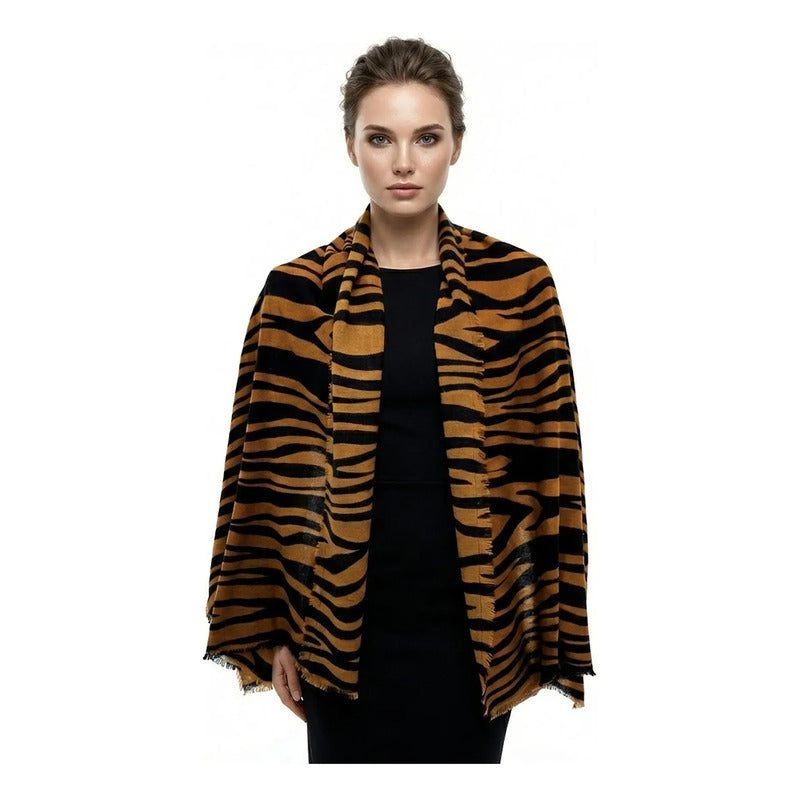 Bufanda Suave Elegante Para Mujer 182x72cm Multiusos Multicolor Animal Print Unitalla