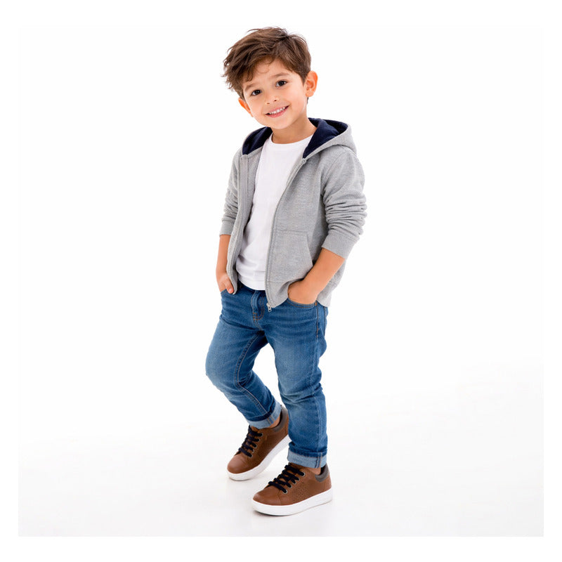 Tenis Casual De Niño Mod.435401-q Marca Coqueta Y Audaz®