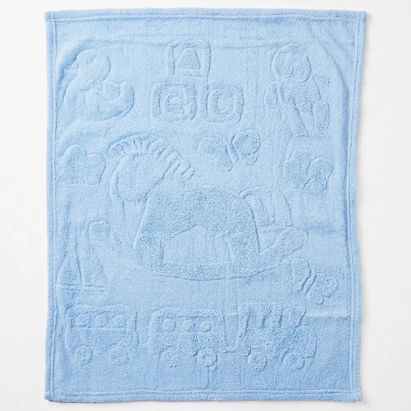 Cobertor Frazada Ligero Jacquard Cunero 90x110m Providencia® Caballito Azul