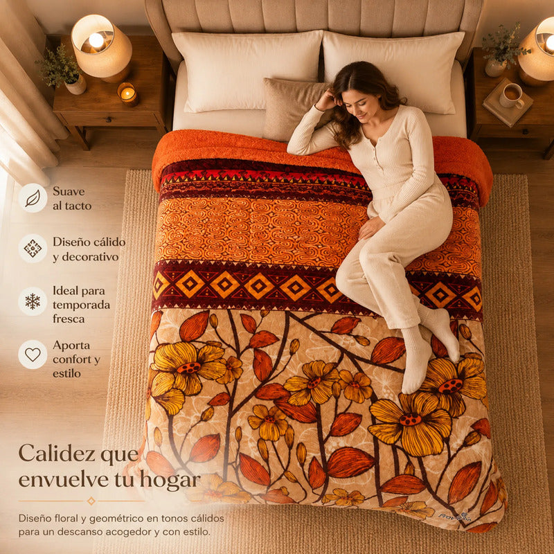 Edredón Borrega Soft Sobrecamero 2x2.20m Marca Providencia® Multicolor Castilla