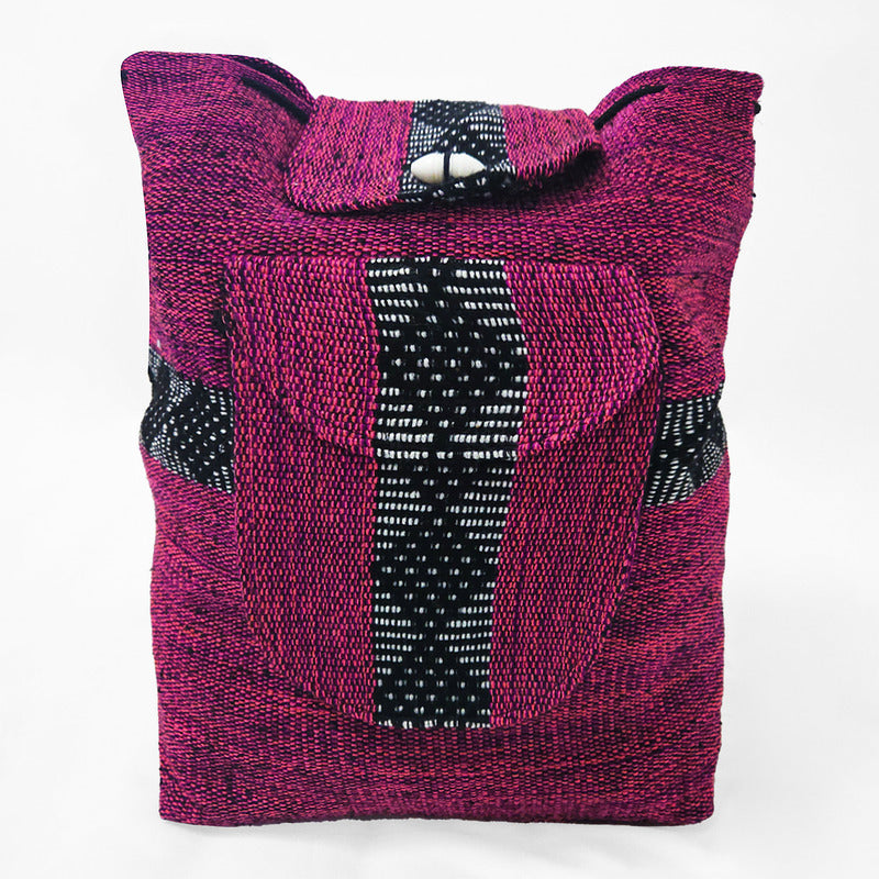 Mochila Artesanal Tejida Tipo Morral Con Bolsillo Frontal 10kg