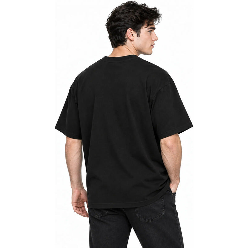 Playera Oversize Fit Hombre Spider Force Mascara De Latex® Negro Spider Force Eg Lisa