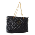 Bolso Satchel Para Dama Mod.2809 Marca Jaime Ibiza® Negro Rombos Oro Dorado
