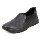 Zapato Mocasín Conford Para Mujer Mod.130210 Marca Flexi® Negro Perforado 23.5 Mx