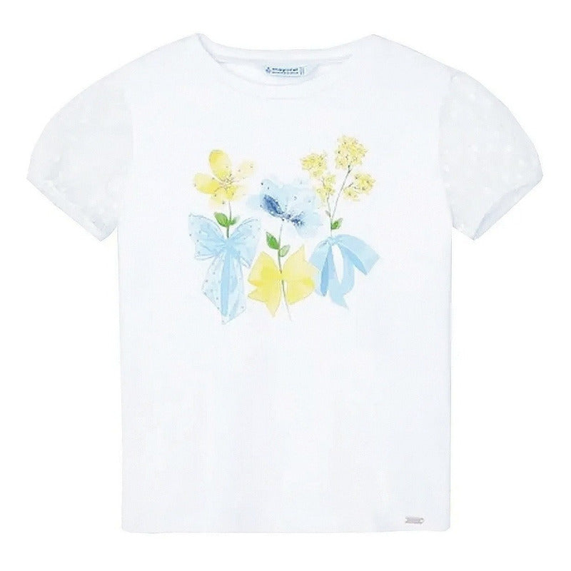 Blusa De Niña Con Estampado Flores Mod.3001 Marca Mayoral®