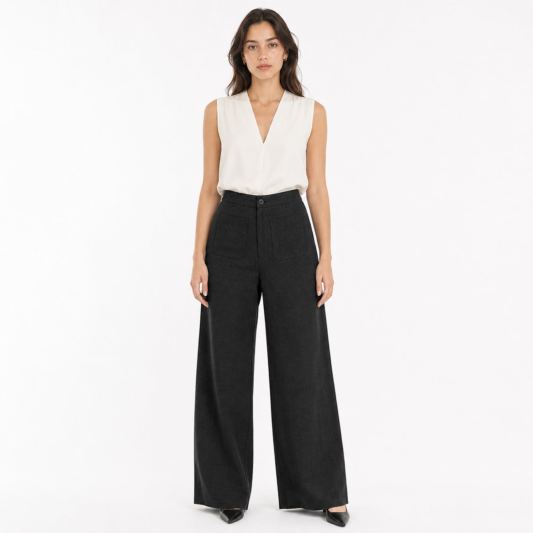Pantalon Ligero Holgado Para Mujer Mod.27592 Marca Stop®