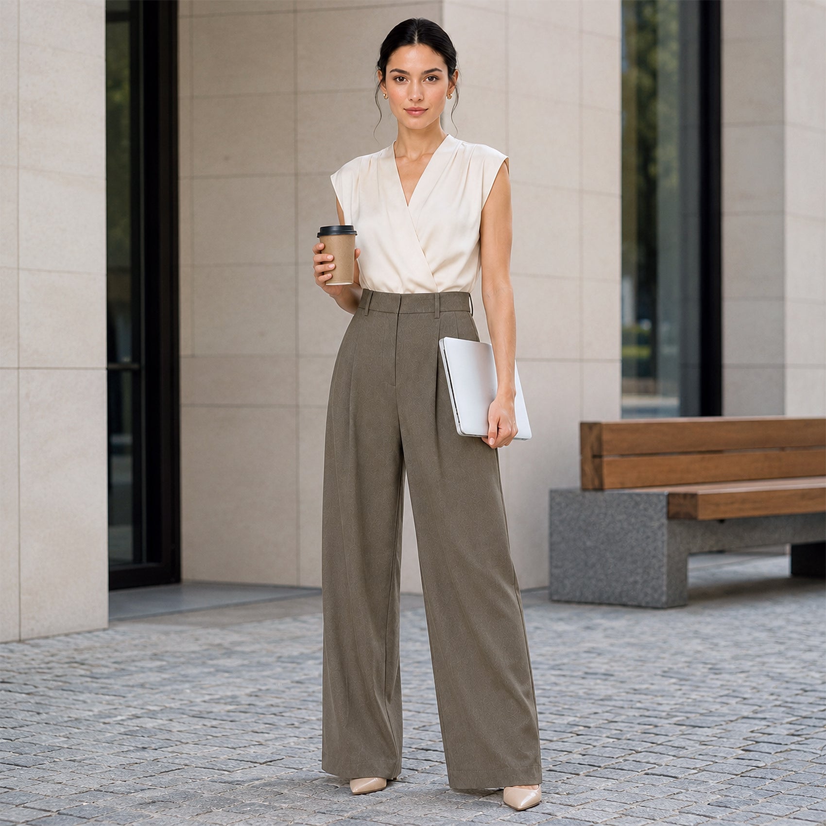 Pantalon Formal Holgado Para Mujer Mod. Pg00671 Ferriano®