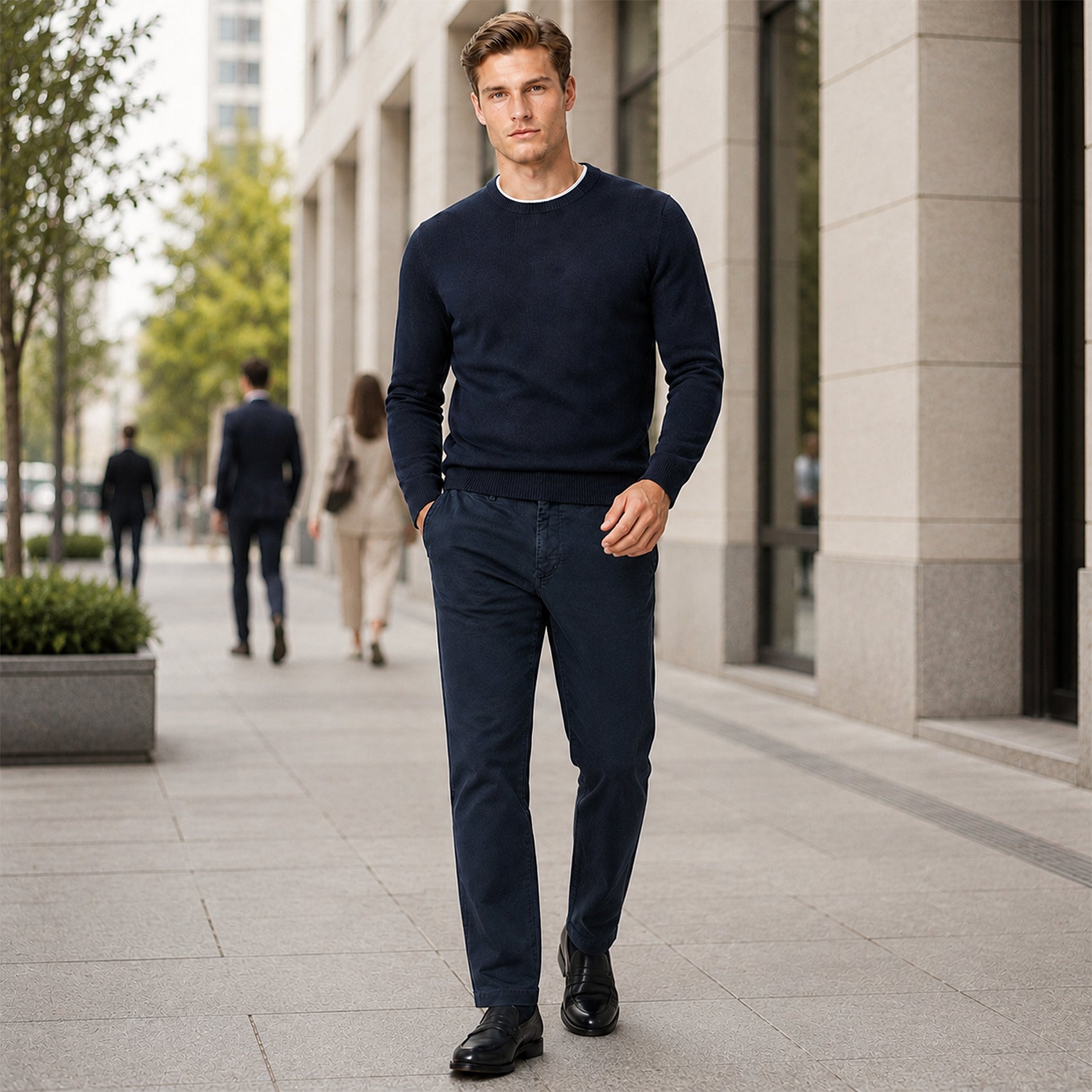 Pantalon Para Hombre Spandex Mod. Gwoven Marca Bobois®