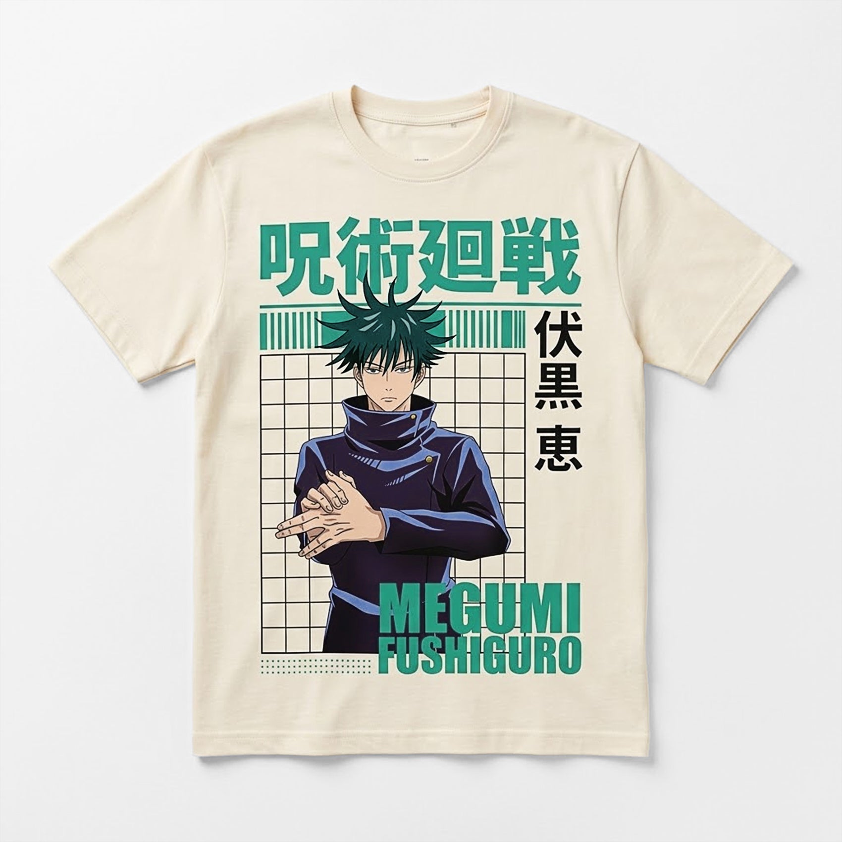 Playera Para Hombre Megumi Fushiguro Marca Mascara De Latex®