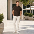 Playera Regular Fit Para Hombre Cuello Mao Mod.apmao Bobois®