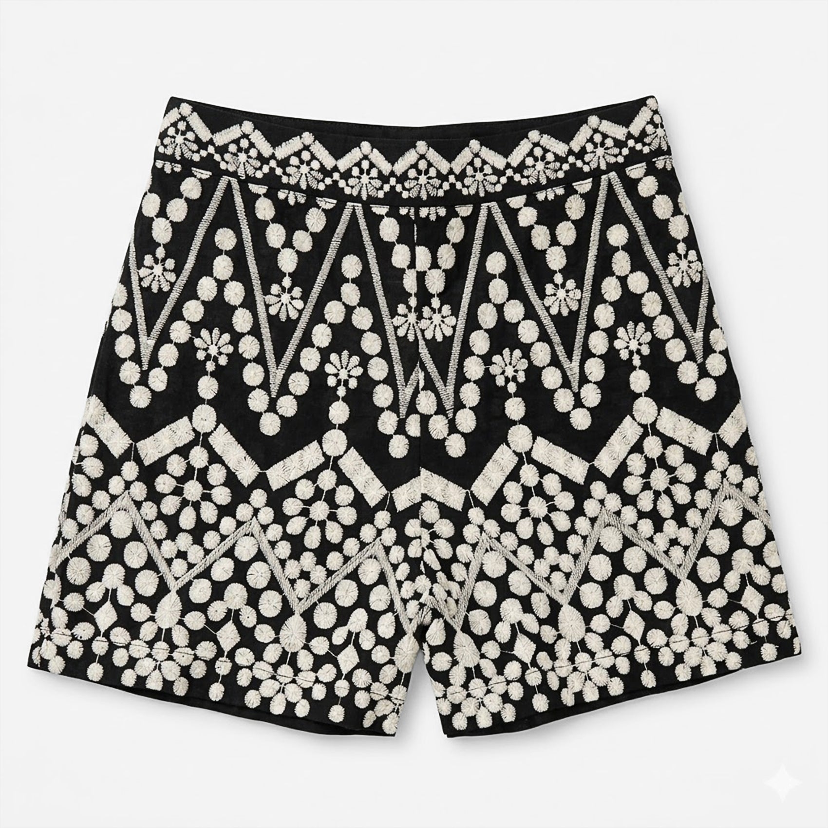 Short Casual Bordado Étnico Para Mujer Sg00148 Ferriano®